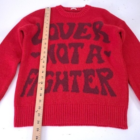 MOTHER Red The Long Jump Alpaca Sweater S Lover Fighter - Picture 5 of 9